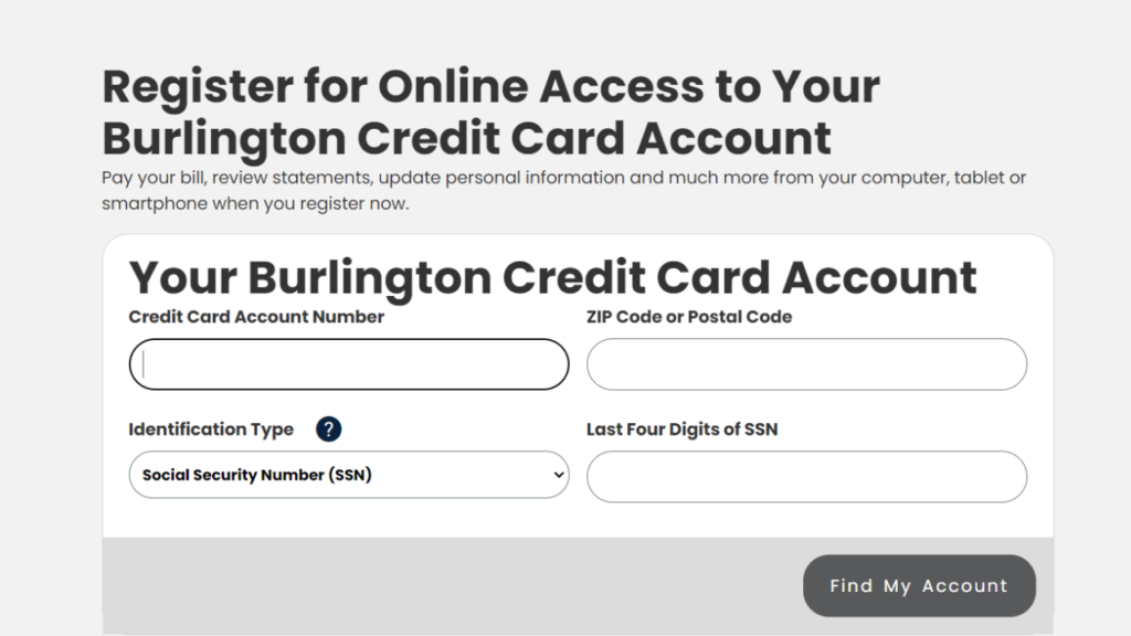 Burlington Card Login & Registration Process